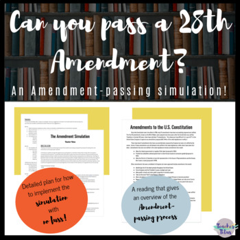Preview of Create a 28th Amendment Simulation (includes editable version)