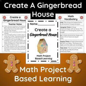 Preview of Create a 3D Gingerbread House: Gifted and Talented Holiday Math Project