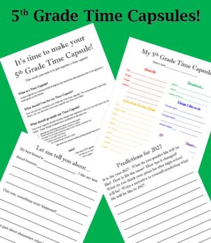 Preview of Create a 5th Grade Time Capsule!