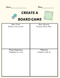 Create a Board Game Engineering Project Planning Worksheet