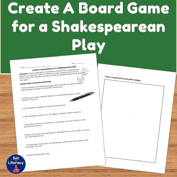 Preview of Create a Board Game for a Shakespearean Play