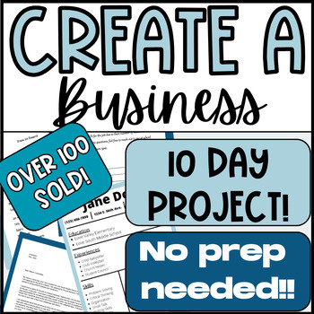 Preview of Create a Business- 10 Day Project, Communications, Company, Store, Entrepreneur