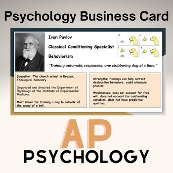 Preview of Create a Business Card Psychology Edition