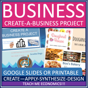 Preview of Create a Business Plan Economic Project Economics Worksheet or Google Slides