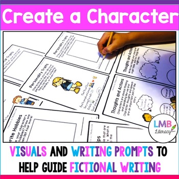 Preview of Developing Characters for Narrative Writing, Anchor Charts and Writing Prompts