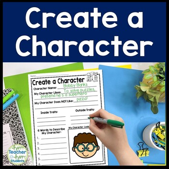 Preview of Create a Character | Create a Book Character Writing and Drawing Activity