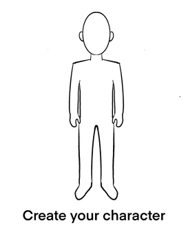 Preview of Create a Character Design Template and coloring sheet, How to draw a person