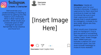 Preview of Create a Character - Instagram Post