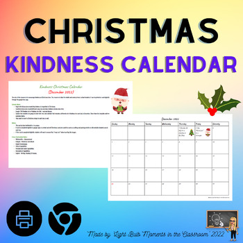 Preview of Create a Christmas Kindness Calendar