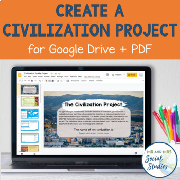 Preview of Create a Civilization Project for Google Drive and PDF