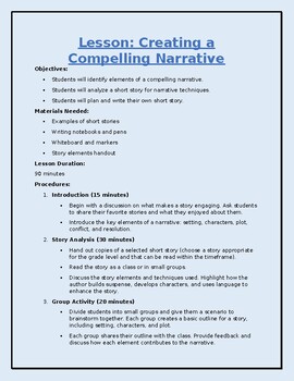 Preview of Create a Compelling Narrative