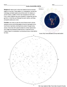 Preview of Create a Constellation Activity