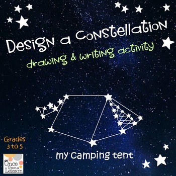 Preview of Design a Constellation! Writing and Drawing Activity - Grades 3 to 5