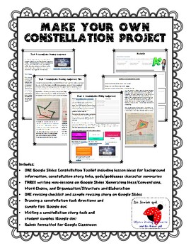 Preview of Create a Constellation and Writing Connection-Writing Mini-Lessons Included