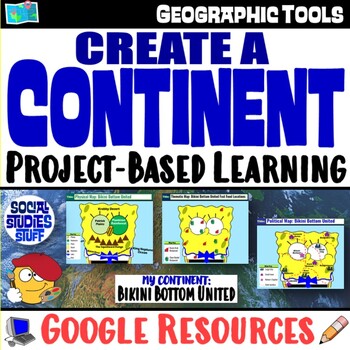 Preview of Create a Continent World Map Project | FUN Geography Skills PBL | Google