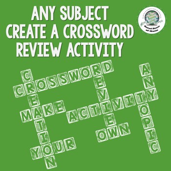 Preview of Create a Crossword Puzzle Review Activity for Any Subject