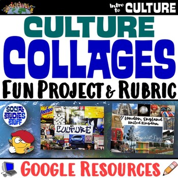 Preview of Create a Culture Collage Project with Rubric | Cultural Traits PBL | Google