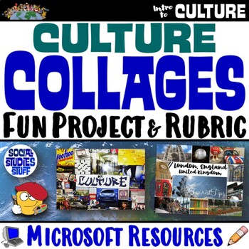Preview of Create a Culture Collage Project with Rubric | Cultural Traits PBL | Microsoft