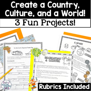Preview of Create a Culture, Country, and World Three Projects Bundle