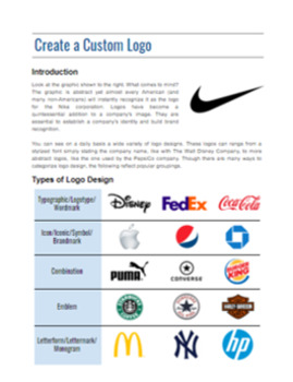 Preview of Create a Custom Logo (Graphic Design/Digital Media)