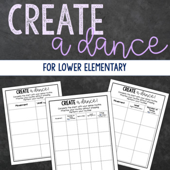 Preview of Create a Dance Printable Free Worksheet for Lower Elementary