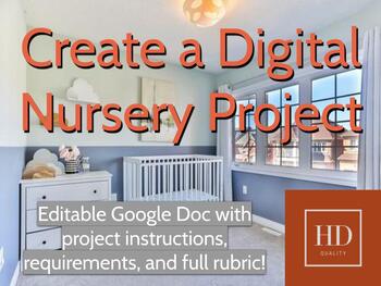 Preview of Create a Digital Baby Nursery Room Project (FACS)