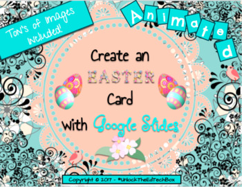 Preview of Create a Digital Google Slide Easter Card with Animations - Images Included