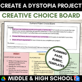 Create a Dystopia Choice Board Project Middle High School 