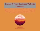 Create a Firm Project Website Checklist
