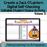 Create a Jack O'Lantern Self-Checking Template Digital Res
