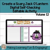 Create a Jack O'Lantern Self-Checking Template Digital Res
