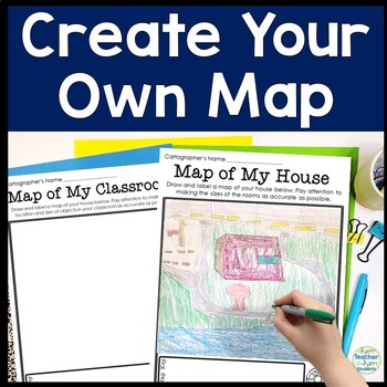 Preview of Create a Map Project: Create Your Own Map of Room, School, House, or Classroom