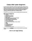 Create a Math Lesson Assignment