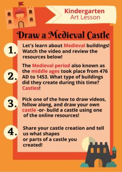 Preview of Create a Medieval Castle: Virtual Art Lesson Plan