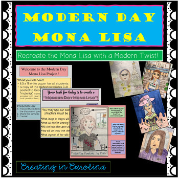 Preview of Create a Modern Day Mona Lisa - A Renaissance Activity 