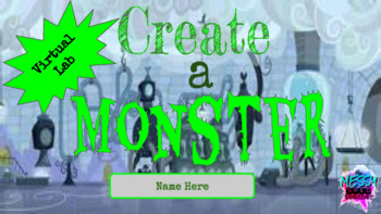 Preview of Create a Monster (Inherited Traits)- Virtual Lab