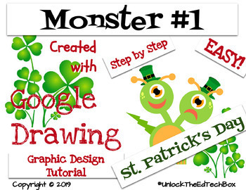 Preview of Create a Monster for St. Patrick's in Google Slides or Drawing - Graphic Design