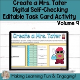 Create a Mrs. Tater Self-Checking Task Card Template Digit