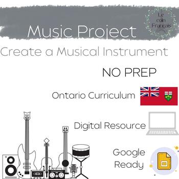 Preview of Create a Musical Instrument || Google Slides™ ready || Music Grade 1-3 STEM