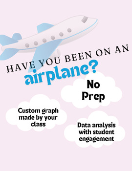 Preview of Create a Pictograph No Prep Airplane Theme