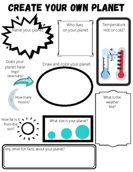 Preview of Create a Planet Activity
