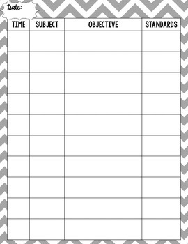 free printable daily lesson planner
