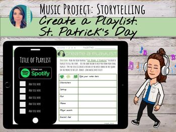 Preview of Create a Playlist for Irish Cinderella Folktale | St. Patrick's Music Project