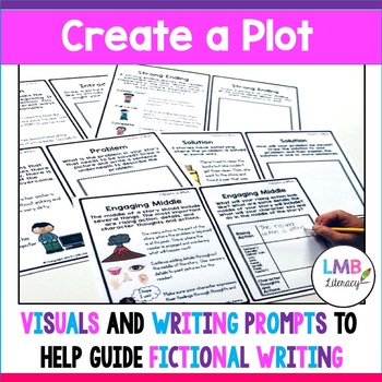 Preview of Developing Plot for Narrative Writing, Anchor Charts and Writing Prompts