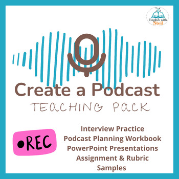 Preview of Create a Podcast Teaching Pack, Project Based Learning