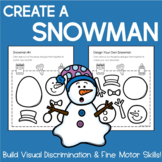Create a Snowman Activity: Build Fine Motor & Visual Discr