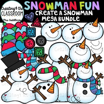 Preview of Build a Snowman Clip Art { Snowman Clip Art }