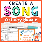 Create a Song Songwriting Music Lyric Bundle | Activities 