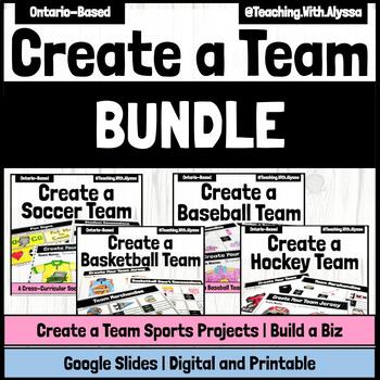 Preview of Create a Sports Team Bundle | Build a Biz | Sports Activities | Google Slides