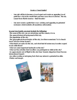 travel guide assignment